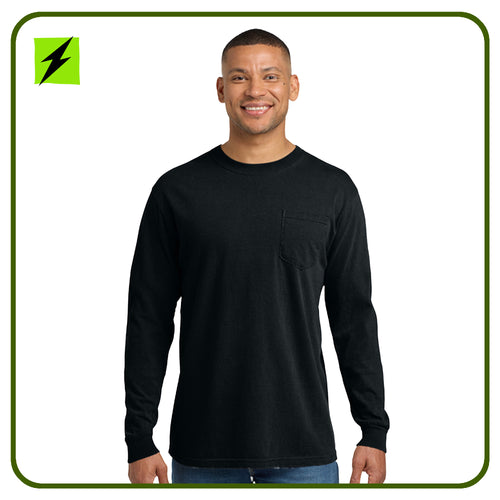 Monroe Lane Aesthetics Comfort Colors® Heavyweight Ring Spun Long Sleeve Pocket Tee